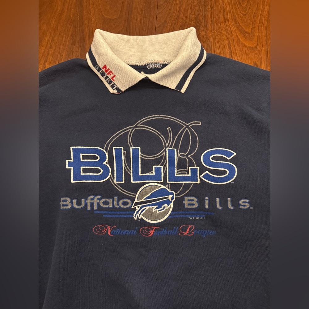 NFL Buffalo Bills Navy and White Sweatshirt